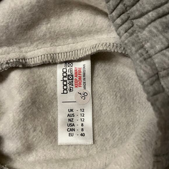 BooHoo Women's Basic Regular Fit Joggers in Grey Marl Size 8 - Picture 6 of 7